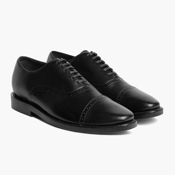 Men's Thursday Broadway Leather Dress Shoes Black | CA243RVD