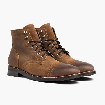 Men's Thursday Captain Suede Lace Up Boots Brown | CA86TCE
