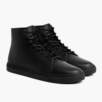 Men's Thursday Premier High Tops Leather Sneakers Black | CA214UZG