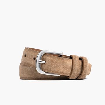 Men's Thursday Refined Suede Belts Brown | CA309HAP