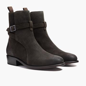 Men's Thursday Rogue Suede Chelsea Boots Black | CA37WNB