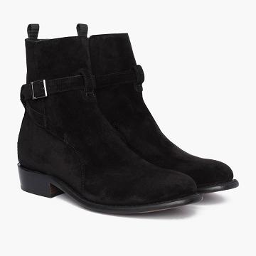 Men's Thursday Rogue Suede Rugged & Resilient Chelsea Boots Black | CA42VRW