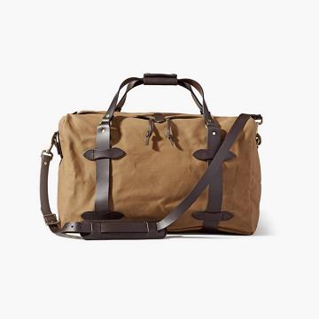 Men's Thursday Rugged Twill Duffle Leather Bags Brown | CA289PJJ