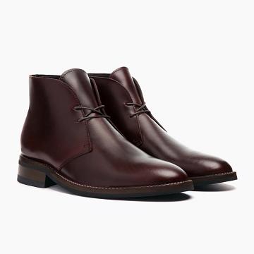 Men's Thursday Scout Leather Chukka Boots Coffee | CA55PJJ