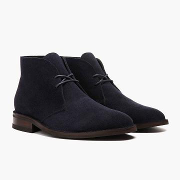 Men's Thursday Scout Suede Chukka Boots Blue | CA62EBC