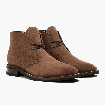Men's Thursday Scout Suede Rugged & Resilient Chukka Boots Coffee | CA63WNB