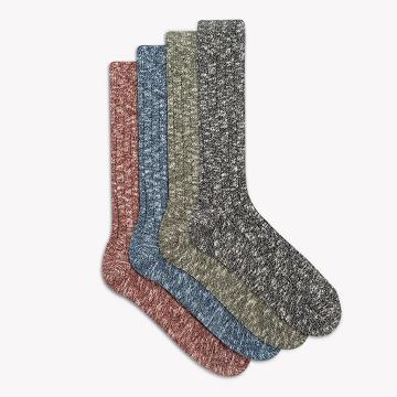 Men's Thursday Sodello Classic Boot Cotton 4-Pack Socks Multicolor | CA323WNB