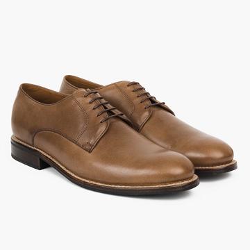 Men's Thursday Statesman Leather Dress Shoes Brown | CA261CAL