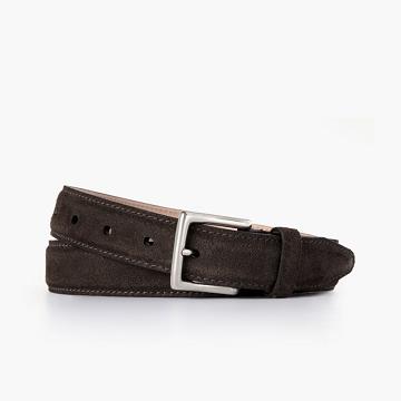 Women's Thursday Classic Suede Belts Olive | CA390DFM32