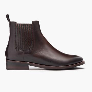Women's Thursday Dreamer Leather Chelsea Boots Black / Coffee | CA185PJJ