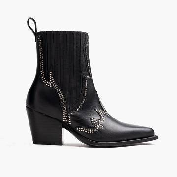 Women's Thursday Icon Leather Chelsea Boots Black | CA373RVD