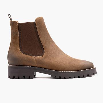 Women's Thursday Legend Suede Chelsea Boots Brown | CA396UZG